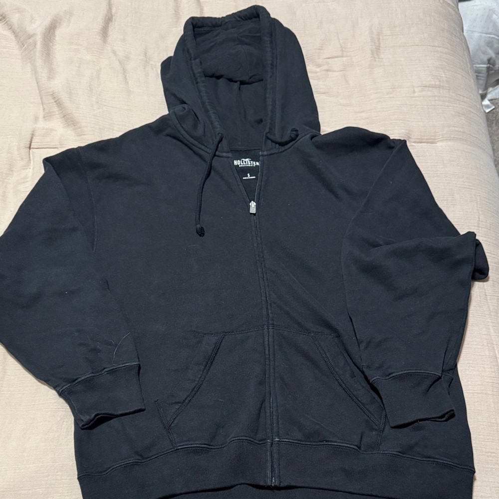 Hollister Black Zip-Up Hoodie